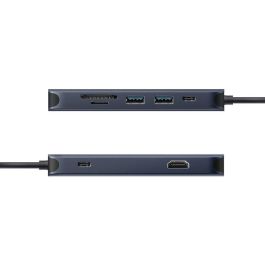 Targus HD4004GL Hub Universal USB-C con HDMI 4K, 2x USB 3.2, 2x USB-C, Ethernet Gigabit y Lector SD/MicroSD, 140W