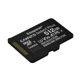 Kingston SDCS3/512GB Tarjeta microSDXC 512GB Canvas Select Plus Gen3 150MB/s A1 U3 V30 para Android + Adaptador SD Kingston SDCS3/512GB Tarjeta microSDXC 512GB Canvas Select Plus Gen3 150MB/s A1 U3 V30 para Android + Adaptador SD