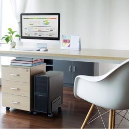 Ewent EW1291 Soporte de CPU Móvil Universal con Ruedas, Base Ajustable, Negro