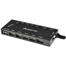 Chieftec Caja Gaming GS-01B-OP Torre ATX Micro ATX Mini-ITX Negra con Vidrio Templado e Iluminación RGB