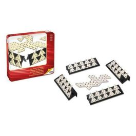 Juego domino triangular en caja de metal 27x27x5,7 cm