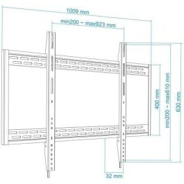 TooQ LP41130F-B Soporte de Pared Fijo TV 60-100 pulgadas, 130kg máx., VESA hasta 900x600, 32mm pared, Negro, Pantallas Curvas