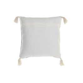 DKD Home Decor Cojín Fez Hecho a Mano Algodón Azul Beige 45x45x10 cm