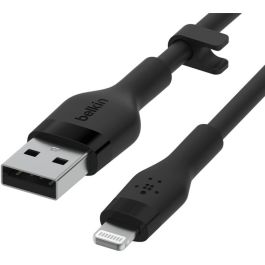 Belkin CAA008BT1MBK Cable USB-A a Lightning Silicona Clip 1m Negro