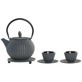 DKD Home Decor Tetera Oriental de Hierro Colado y Acero Inoxidable Turquesa 850ml, Set de 3, Apto para Lavavajillas y Gas Precio: 39.49999988. SKU: B1D9PZJYC4