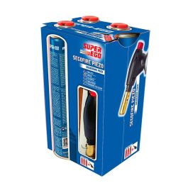 Super Ego Pack Soplete Segofire Piezo con 3 Botellas Multigas 300 - Incluye Encendido Piezoeléctrico, para Soldadura Blanda y Fuerte, Ref. seh020300