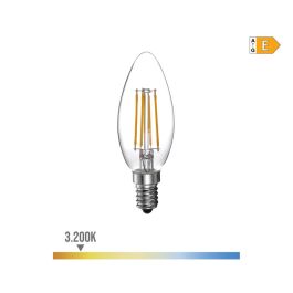 Bombilla de vela con filamento de led e14 4 W 500 lm 3200 k luz calida ø3,5 x 9,8 cm Precio: 3.50000002. SKU: S7916670