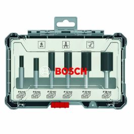 Bosch Professional 2607017465 - Juego de 6 Fresas Rectas de Fresa, Ø12/16/20 mm, Vástago de 6 mm
