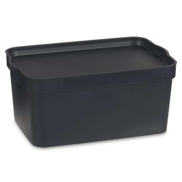 Caja Plastico Con Tapa 7,5L Antracita Kipit 21X14CM (12 Unidades) Caja Plastico Con Tapa 7,5L Antracita Kipit 21X14CM (12 Unidades)