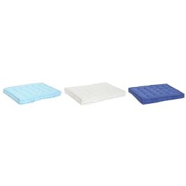 Cojín de suelo DKD Home Decor Azul Azul marino Greige 110 x 78 x 12 cm (3 Unidades)