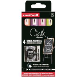 Marcador Tiza Liquida Uni-Ball Chalk Marker Pwe 5M 4P 1,8-2,5 Mm Surtido Caja De 4 (Amarillo F., Naranja F., Rosa, Y Violeta) Precio: 13.50000025. SKU: B17D7MA3TH