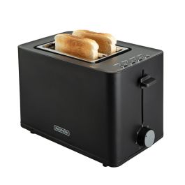 Bourgini Tostadora Tosti 2 Rebanadas 850W con Accesorios para Sándwiches Ranura Extra Ancha Color Negro Mate