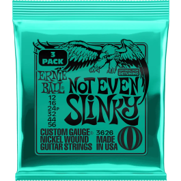 ERNIEBALL Not Even Slinky 12-56 Tripack (3) Cuerdas para Guitarra Eléctrica, Calibres .012-.056 Precio: 19.49999942. SKU: B1CH438XEY