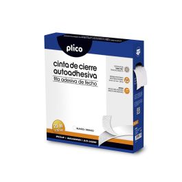 Cinta De Cierre Adhesiva Plico Velcro Blanco 20 mm X 25M