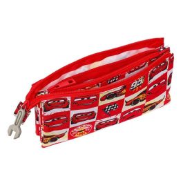 Portatodo Triple Cars Let's race Rojo Blanco (22 x 12 x 3 cm)