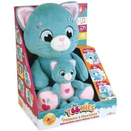 JEMINI JEM3298060244985 Peluche Suave Toonies: Mamá Gata Interactiva y su Cría - +/- 26 cm, 6 Funciones