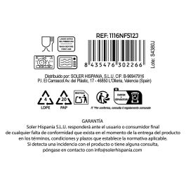 La Mediterranea Vajilla Opal Cuadrada Palaos 12 Piezas 28 cm, 23 cm, 21.5 cm