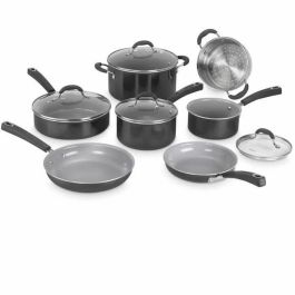 Cuisinart 54C11BKEU Batería de Cocina 11 Piezas Cerámica Antiadherente para Todas las Placas, Incluida Inducción