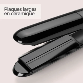 Babyliss ST492E Plancha para el pelo recta a vapor con placas de cerámica de 39 mm y 5 temperaturas (150°C-230°C)
