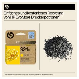 HP 924e Cartucho de Tinta Original EvoMore Amarillo Alto Rendimiento (XL) para HP