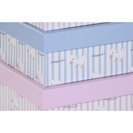 Caja Baby DKD Home Decor Rosa Azul 33.5 x 15.5 x 43.5 cm Set de 10 Caja Baby DKD Home Decor Rosa Azul 33.5 x 15.5 x 43.5 cm Set de 10