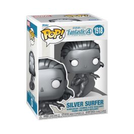 Funko 83587 Pop! Silver Surfer Los 4 Fantásticos, Figura de Vinilo Metalizado sobre Tabla Flotante, Marvel