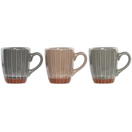 Taza Urban DKD Home Decor Gris Oscuro Beige 6 x 7.5 x 8 cm (12 Unidades) Precio: 25.69000005. SKU: B143JTVVRG