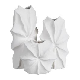 Jarrón Blanco Barro Decoración 22 X 15 X 38 cm