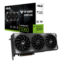 Asus 90YV0N00-M0NA00 Tarjeta Gráfica TUF Gaming GeForce RTX 5060 OC Edition 8GB GDDR7 PCIe 5.0 Boost 2677MHz Asus 90YV0N00-M0NA00 Tarjeta Gráfica TUF Gaming GeForce RTX 5060 OC Edition 8GB GDDR7 PCIe 5.0 Boost 2677MHz