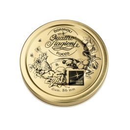 Bormioli Rocco Set de 2 Tapas de Acero Inoxidable Quattro Stagioni 86 mm para Botes, Apto Frigorífico, Fabricado en Italia