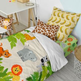 Juego de funda nórdica HappyFriday Mr Fox Wild Multicolor Cama de 80 2 Piezas