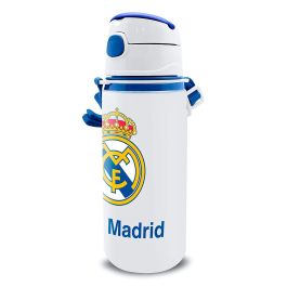 Kids Licensing Rm00005 Cantimplora de Aluminio Real Madrid 600ml con Asa - Botella Deportiva Infantil