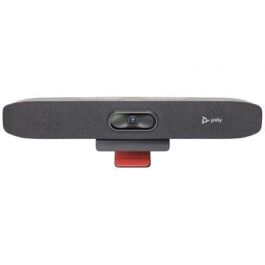 HP Poly Studio R30 - Barra de Vídeo USB 4K Ultra HD para Videoconferencias, Zoom 5x, Micrófono y Altavoces Integrados, Gris