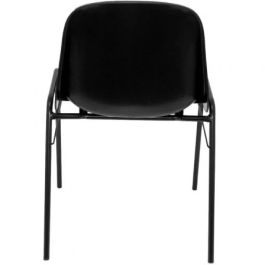 Silla Piqueras Y Crespo Alborea Confidente Apilable Asiento Monobloque En Pvc Negro