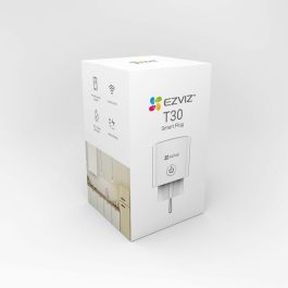 Ezviz Enchufe Inteligente T30 Compatible con Google Home y Alexa Control por Voz y App Wi-Fi 2.4GHz Ahorro Energía