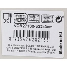Fuente Redonda Vortex Nordic Brillo 32 cm - Inde (6 Unidades) Fuente Redonda Vortex Nordic Brillo 32 cm - Inde (6 Unidades)