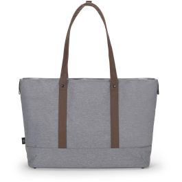 DICOTA D31978-RPET Eco Shopper Motion - Estuche de poliéster para portátil 13-14.1" (35.8 cm), gris claro, resistente al agua