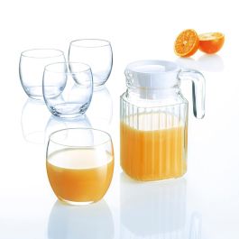 Luminarc Jarra Vidrio con Tapa Quadro 0,50 L, Apta Lavavajillas, Fabricada en Francia