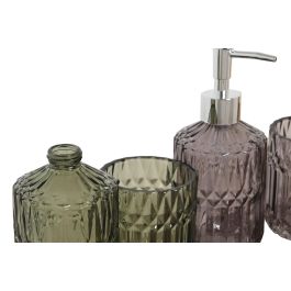 Baño Moderno DKD Home Decor Verde Ambar 10 x 2 x 18 cm Set de 3 (6 Unidades) Baño Moderno DKD Home Decor Verde Ambar 10 x 2 x 18 cm Set de 3 (6 Unidades)