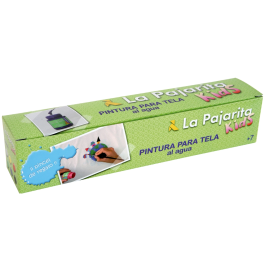 La Pajarita Kit Surtido Pintura Para Tela Bote De 25 mL Colores Surtidos Con Pincel - 6 Unidades