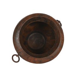 DKD Home Decor Ánfora Marrón Oscuro Hierro 80 x 80 x 67 cm Patinado Óxido Colección Anforas 24