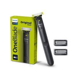 Philips OneBlade QP1424/10 Cortapelos Recortador y Afeitadora, Apto para Barba y Cuerpo, Uso en Seco o Húmedo, 30 min Autonomía