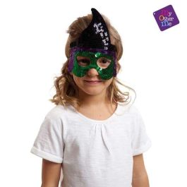 Antifaz de bruja con lentejuelas Antifaz de bruja con lentejuelas