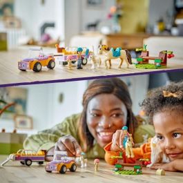 LEGO 42634 Remolque para Caballo y Poni LEGO Friends Juguete de Construcción con Coche, Figuras Liann y Zoya, Animales y Accesorios para Niños de +4 Años