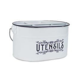 Inde Cubo Organizador de Utensilios My Bar de Metal con Asa - 19,4 cm Ancho x 13,4 cm Alto x 27,2 cm Largo (4 Unidades)