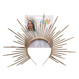 Diadema Dorado Carnaval Virgen Mujer Adulto