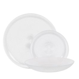 La Mediterranea Vajilla Andra 18 piezas - Platos de 21,5 cm, 26,5 cm y 19 cm (2 Unidades)