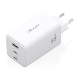AISENS Cargador GaN 100W, 2x USB-C PD3.0 QC4.0 QC5.0, 1x USB-A QC3.0, Blanco
