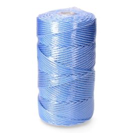 Edm Cordón trenzado polipropileno azul / blanco, calibre 5 mm x 200 m, alta tenacidad, resistente a UV y químicos, flotabilidad