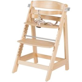 Roba ROB4005317310732 Trona SIT UP CLICK & FUN con bandeja extraíble, altura regulable, hasta 70kg, madera natural